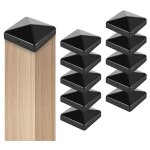 Einfeben 10x capuchon de poteau chapeau pyramide pour poteau bois large gamme d'applications facile  ...