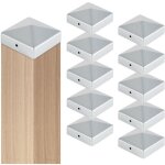 Einfeben 10x capuchon de poteau durable chapeau pyramide pour poteau bois clture de protection argent ...