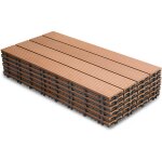 Hengda - einfeben 12x dalle terrasse composite effet bois dalles de jardin clipsables en bois composite ...