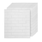 Einfeben - 3d impermable  l'eau motif de brique stickers 20pcs muraux auto - adhsif papier restaurant ...