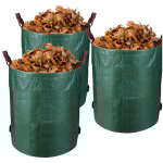 Einfeben 3x sacs de jardin pliables xxl sacs  feuilles avec anses rcipient 272l