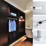 Einfeben - barre à tension de douche barre télescopique en acier inoxydable barre de serrage sans percer ... Einfeben - barre à tension de douche barre télescopique en acier inoxydable barre de serrage sans percer ...