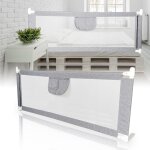 Randaco - einfeben barrire de lit portable bb enfant barrire de scurit pour lit de bb gris matriau ...
