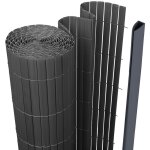 Einfeben - canisse double face pvc gris anthracite 0. 8 x 4 m r�sistant aux uv tapis de protection visuelle ...