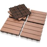 Dalles de terrasse en bois composite wpc lot de 55 dalles de jardin piscine dalle clipsable pour terrasse ... Dalles de terrasse en bois composite wpc lot de 55 dalles de jardin piscine dalle clipsable pour terrasse ...