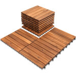 Einfeben dalles terrasse caillebotis lot de 55 pcs, surface max. 5 m� - embo�tables carreaux bois d?acacia ...