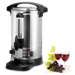 Einfeben distributeur de boissons chaudes 8l 1500 w acier inoxydable marmite vin chaud robinet couvercle ...