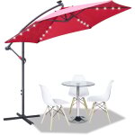 Parasol déporté inclinable - parasol - parasol de jardin - avec protection uv - rouge 3. 5m - einfeben ... Parasol déporté inclinable - parasol - parasol de jardin - avec protection uv - rouge 3. 5m - einfeben ...