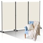 Einfeben - paravent sparation pliable avec roulettes, cadre en mtal, idal pour salon, bureau, hpital ...