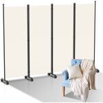 Einfeben - paravent sparation pliable avec roulettes, cadre en mtal, idal pour salon, bureau, hpital ...