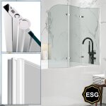 Einfeben - pare baignoire bath screen facile à nettoyer pivotant paroi de douche sanitaire 6mm nano repliable ... Einfeben - pare baignoire bath screen facile à nettoyer pivotant paroi de douche sanitaire 6mm nano repliable ...