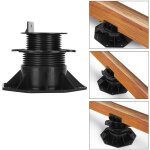 Einfeben - plots terrasse pour lambourde rglable bois ou composite noir 60  140 mm (20 plots)