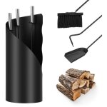 Einfeben serviteur de chemine moderne, ensemble 4 pices avec tisonnier, cendre, balai & support, outils ...