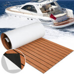 Einfeben tapis de sol tapis de pont en mousse eva teck yacht tapis de sol auto - adh�sif marron 240x90cm ...