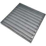 Einside - grille carr�e en acier galvanis�e anti - talon avec cadre ? 325 x 325 mm