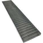Einside - grille rectangulaire en acier galvanis�e anti - talon avec cadre ? 1000 x 400 mm