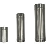 Einside - tuyau double paroi en acier inoxydable aisi 316, longueur 100 cm ? 180 mm