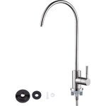 1 / 4 '' robinet en acier inoxydable chrome plaqué osmose inverse col de cygne eau potable filtre cuisine ... 1 / 4 '' robinet en acier inoxydable chrome plaqué osmose inverse col de cygne eau potable filtre cuisine ...