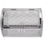 Cage de gril en acier inoxydable panier de gril roulant, maille ronde de gril de barbecue en acier inoxydable ...