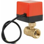 Dc 12 - 24v g3 / 4 'dn20 vanne �lectrique � bille motoris�e � 2 voies en laiton pour contr�le de d�bit, ...
