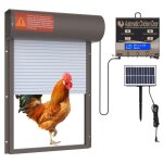 Porte automatique de poulailler  nergie solaire , avec minuterie, porte poulailler avec affichage led, ...