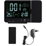 Rveil  projection numrique radio reveil projection plafond avec station mto thermomtre fil hygromtre ...