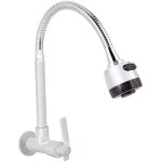 Ej. life - robinet de cuisine murale  poigne unique - col de cygne rotatif 360 - montage g1 / 2' - ...