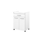 Harmony desserte de cuisine l 60cm - blanc mat