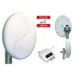 Elap antenne tnt patch hd 50 - amplifie - gain 50 db + ampli / alimentation 5 / 12 / 24 / 220 v - 2 ...