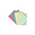 Elba - chemise  lastique 3 rabats oxford 24 x 32 cm dos 2 cm couleurs assorties - paquet de 50 - lot ...