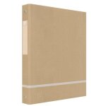 Elba - classeur 4 anneaux cartonn� oxford touareg a4 - dos 4 cm beige