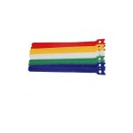 Collier de serrage velcro, 12x200 mm, 5 couleurs, 10 pices