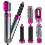 Electric hair styler hair dryers 5 in 1 hair curler automatic hair straighteners blow dryer brush dry ...