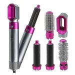 Electric hair styler hair dryers 5 in 1 hair curler automatic hair straighteners blow dryer brush dry ...