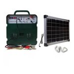 Electrificateur 12 v de clture lectrique batterie 5 km clture lectrifie + panneau solair b / 12 ...