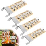 Elément de cuisson pour barbecue et plancha lot de 4 planches à saumon flammé avec support en acier inoxydable ... Elément de cuisson pour barbecue et plancha lot de 4 planches à saumon flammé avec support en acier inoxydable ...
