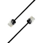 Elfcam - c�ble r�seau ethernet rj45 cat 6 slim 0. 25m (noir) ? 32awg ultra fin, r�seau lan / wan, haut ...