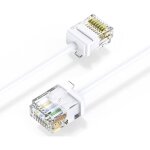 Elfcam - c�ble r�seau ethernet rj45 cat 6 slim 7m (blanc) ? 32awg ultra fin, r�seau lan / wan, haut d�bit, ...