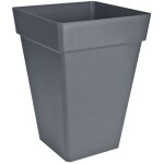 Elho - loft urban bac a fleurs carr� haut 30 - noir - � 29 x h 41 cm - ext�rieur - 100% recycl�