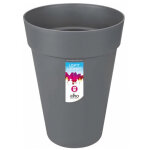 Elho - loft urban pot de fleurs rond haut 42 - noir -  42 x h 56 cm - extrieur - 100% recycl