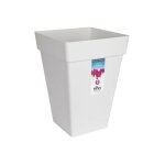 Elho - pot de fleurs carr haut 30 - blanc loft urban - 100% recycl