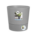 Elho - pot de fleurs - greensense aqua care rond 30 - ciment clair - interieur / exterieur - o 29. 5 ... Elho - pot de fleurs - greensense aqua care rond 30 - ciment clair - interieur / exterieur - o 29. 5 ...