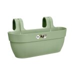 Pot de fleurs elho vibia campana easy hanger l - vert pistache - plastique rgnr - avec rserve d'eau ...