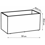 Elho - vivo next long 60 bac a fleurs - blanc - l 59 x b 30 x h 29 cm - int�rieurext�rieur - 100% recycl� ...