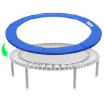 Eliauk - coussin de protection des ressorts pour trampoline 305 cm - bleu