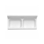 Porte - savon mural 16x6 cm ? plastique antid�rapant ? fixation adh�sive et chevilles fournies ? 2 emplacement ...