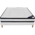 Elite mattress - ensemble 200x200 grand confort sommier + matelas hauteur 22cm