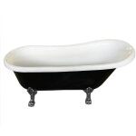 Eliteshopping - baignoire ilôt retrò 170 x 80 cm noir avec pieds argent ? marigold noir Eliteshopping - baignoire ilôt retrò 170 x 80 cm noir avec pieds argent ? marigold noir