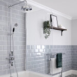 Hudson reed - elizabeth - colonne de douche r�tro avec mitigeur thermostatique expos� � double sorties&44 ...