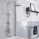 Hudson reed - elizabeth - colonne de douche rétro avec mitigeur thermostatique exposé rétro à triple ... Hudson reed - elizabeth - colonne de douche rétro avec mitigeur thermostatique exposé rétro à triple ...